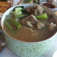 Nilagang Baka Soup · Beef short ribs cooked with Asian vegetables in beef broth. Served with rice.