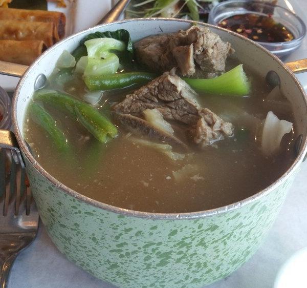 Nilagang Baka Soup · Beef short ribs cooked with Asian vegetables in beef broth. Served with rice.