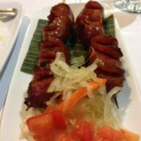 4 Pieces Inihaw Longanisa · Grilled Filipino sausage on a stick. Served with rice.