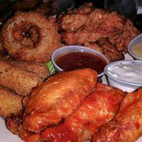Brightside Sampler · Buffalo wings, chicken tenders, mozzarella sticks and onion rings. Served with trio of sauces.
