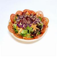 House Salad · Mixed organic greens, carrots, beets, and tomatoes.