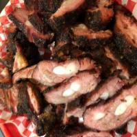 BBQ Rib Tips Platter (subject to sell-out early) · Almost 1 lb. of tender slices of rib loin trimmings from the St. Louis cut of spare ribs. Se...