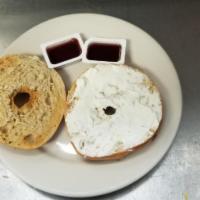Bagel Toasted with Cream Cheese · 