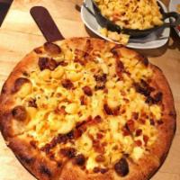 Mac n' Cheese Pizza · Mac 'n cheese, mozzarella, bleu cheese, topped with crisp Applewood smoked bacon and Italian...