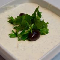 12 oz. Garlic Lebni Mix · Highly strained yogurt (kefir cheese), mixed with fresh garlic and spices.   Vegan. Gluten f...