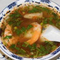 1. Tom Yum Goong · Thai spicy and sour soup with shrimp, lemongrass, mushroom, pepper and lime juice. Hot and s...
