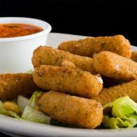 Mozzarella Sticks · Served with marinara sauce.