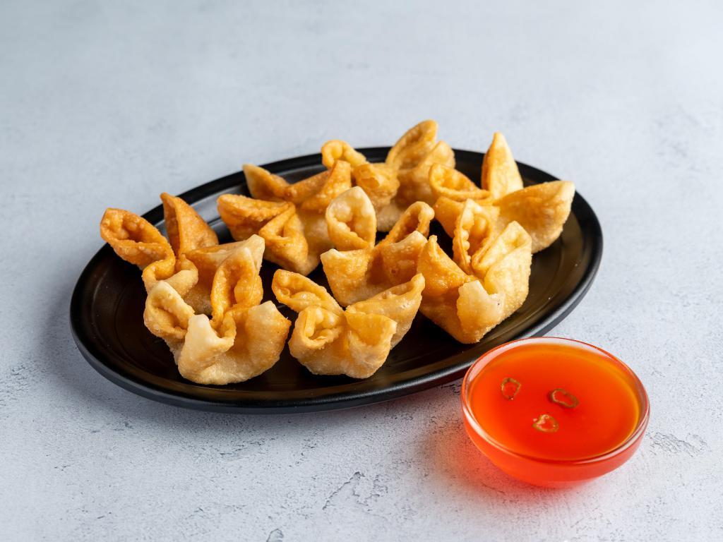 8 Pieces Crab Cheese Wontons · Deep fried wonton filled with cream cheese.