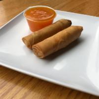 Spring Roll Plate · 2 piece cabbage, carrot, bean thread noodle and crispy flour shell with plum sauce.