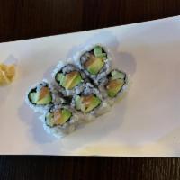 Alaska Roll · Salmon, avocado & cucumber rolled and cut in 6 pcs