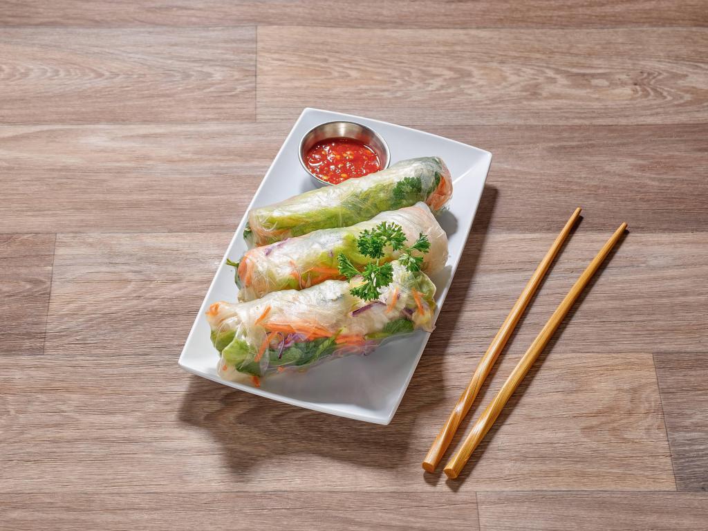 7. Fresh Spring Rolls · Mixed vegetables with shrimp or tofu, wrapped in rice paper. Served with peanut sauce.