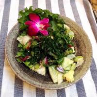 Seaweed Salad · Seaweed salad with onion, green onion, cilantro and lime dressing.