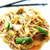 Yakisoba · Pan-fried Japanese egg noodle with vegetables in tangy sauce.