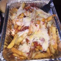 Pizza Fries · Add side of cheddar for an additional charge.