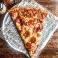 Meat Lovers Jumbo Slice · Sausage, pepperoni and bacon.