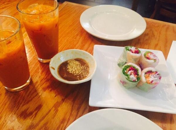 A2. 2 Piece Vegetarian Summer Rolls · Refreshing rolls wrapped in rice paper with fried tofu, pickle, carrot, daikon, lettuce and rice noodle. Served with delicious peanut sauce.