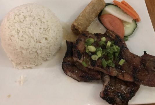 R2. Grilled Pork Chop on Rice · Charbroiled marinated pork chops. Served with steam rice.