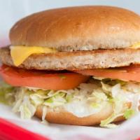Veggie Burger · Your choice of our classic veggie burger or a Beyond burger grilled and served on a toasted ...