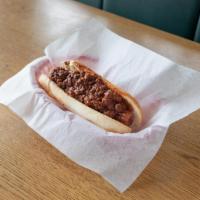 Joe Chili Dog · 1/4 lb. beef dog served with chili, mustard and ketchup.