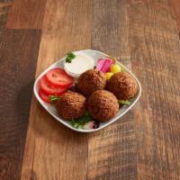 Falafel Appetizer · 4 pieces. Fried ball made from beans.