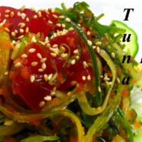 Tuna Poki Salad · Tuna, onion and seaweed salad mixed with traditional hawaiian dressing.