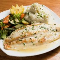 Broiled Bassa Provencale · Broiled herb white fish fillet served in a lemon and white wine sauce. Served with choice of...