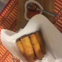 Egg Rolls (5) · Deep-fried veggies spring rolls served with sweet and sour sauce.