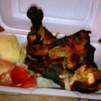 Chicken Tandoori a la Carte · Chicken marinated with herbs, mild spices, and roasted in tandoori.