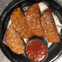 Fried Mozzarella Sticks · Served with our signature marinara sauce.