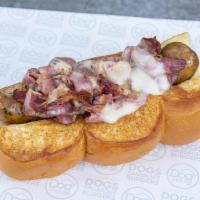The Fonz · Spicy Italian, pastrami, and mozzarella cheese. Hormone and antibiotic free sausage served o...