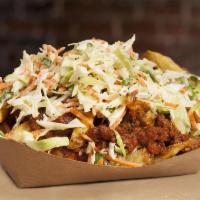 The Love Boat · Fries or tots, Haus chili, and Haus slaw.