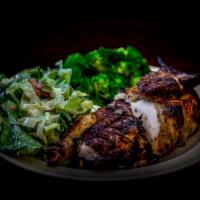 1/2 Chicken with 2 Sides · All natural chicken, marinated in our Peruvian; spices and cooked to golden perfection in ou...