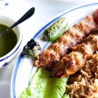 Chicken Kufta · Served with rice, bread and salad.