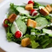 Tossed Salad · Tomatoes, cucumbers and croutons.