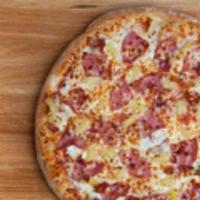 Hawaiian Pizza · Canadian bacon, pineapple and bacon bits.