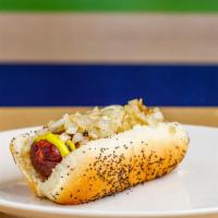 Maxwell Street Polish Sausage · Includes mustard and fresh grilled onions.