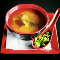 Miso Soup · Miso broth, fish stock, soft tofu, seaweed and green onions.