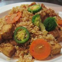 Jalapeno Fried Rice Tray (serves 7) · Fried rice with broccoli, carrots, jalapenos, egg and green onion.