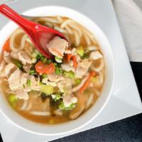 Ramen Noodle Soup · Ramen noodles, broccoli, carrots, sesame seeds and veggie broth.