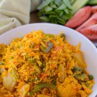 Paradise Vegetable Biryani · Mixed vegetables cooked with spices and basmati rice.