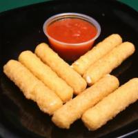 Mozzarella Cheese Sticks · Deep-fried cheese sticks. Crispy on the outside, gooey on the inside. Virtually guaranteed t...