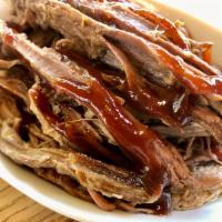 BBQ Beef Brisket (1 Pound) · marinated all night and cooked all day