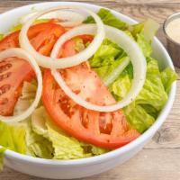 Garden Salad · Tomato, onion and romaine lettuce.