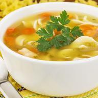 25. Chicken Noodle Rice Soup · Savory soup with a grain base.