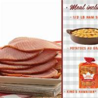 By-the-Slice Suppers - 1/2 lb. Ham · Serve our new by-the-slice suppers any night of the week! This meal features 1/2 lb. of Hone...