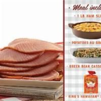 By-the-Slice Suppers - 1 lb. Ham or Turkey · Serve our new by-the-slice suppers any night of the week! This meal features one lb. of Hone...