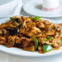 36. Chicken with Garlic Sauce · Hot and spicy.