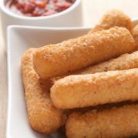 Mozzarella Sticks · Served with marinara sauce.