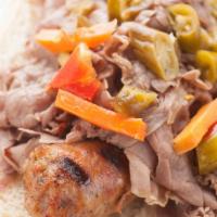Combo Sandwich · Served on a French Roll with Italian Beef and Italian Sausage. Served with Au Jus.