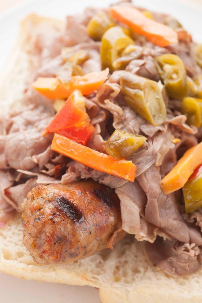 Combo Sandwich · Italian beef and sausage.